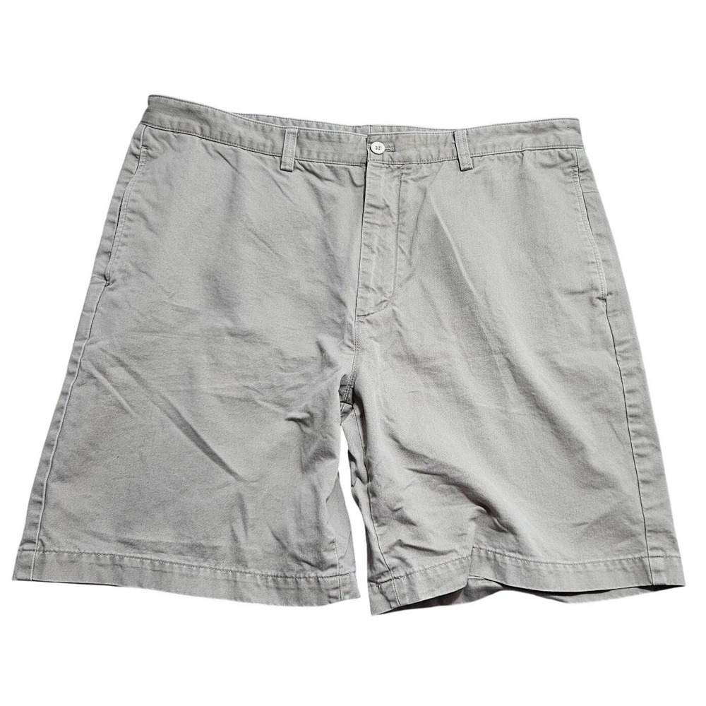 Vineyard Vines Mens Club Shorts 38 Khaki Tan Chino Cotton Flat Front 9 Inseam *